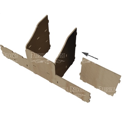 Інструмент ТМ Фабрика Декору - Дерев’яний органайзер - конструктор для пензлів, фарб і олівців