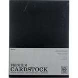 Набір кардстоку DCWV Core'dinations Darice Value Pack Smooth Black Cat, 21.6х27.9 см, 50 аркушів, чорний