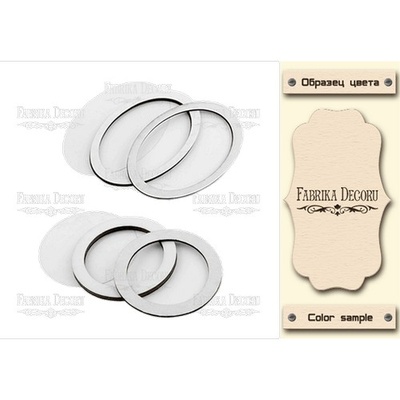 Набор заготовок для шейкеров Круг и овал, цвет молочный, ТМ Фабрика Декора