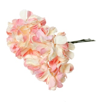 Астры, цвет  розовый/белый, 9 см, букетик, 6шт.