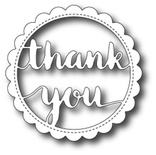Ножі від Memory Box - Scalloped Thank You Circle Frame craft die