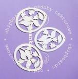 Чипборд від Wycianka - Писанки з квітами, візерунки 3, великі, 3 шт.