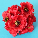 Квітка маку, червоний, 1 шт.