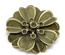Металлическое украшение "Цветок", 3.2см x 3.2см, античная бронза, 1 шт.