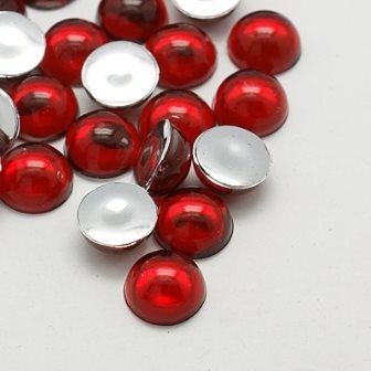 Прозорі краплі Crimson, 6x3мм, колір червоний, 20 шт.