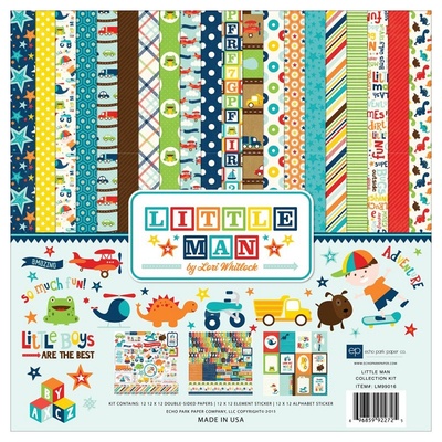 Набор бумаги от Echo Park - Little Man, 30х30, 12+2 листов