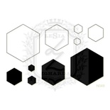 Акриловый штамп Lesia Zgharda N049 Соты и шестиугольники, набор из 10 штампов