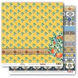 Бумага для скрапбукинга от ScrapBerry's - Средиземноморье - Бордюр, 30,5х30,5 см., 190 гр/м, двусторонняя