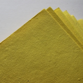 Тутовий папір ручної роботи, колір жовтий, формат А4
