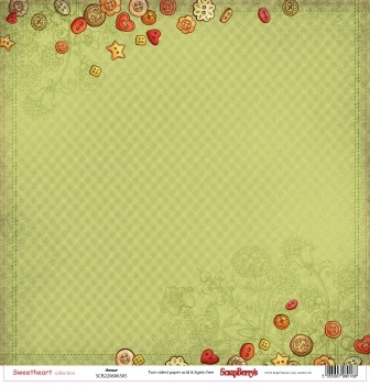 Папір двосторонній від ScrapBerryʼs - хлопчик і дівчинка - дитяча любов, 30,5x30,5 см, 190 г/м²