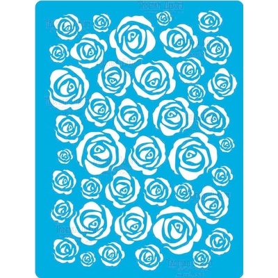 Трафарет - Фабрика Декору - Роза фон, 15см х 20см