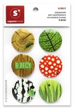Набір самоклейних фішок (топс) для скрапбукінгу від Скрапології - У лісі, 6 штук