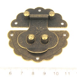Защелка декоративная металлическая. 60х60мм, 2 детали