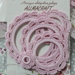 Набір рамочок для фотографій від Allmacraft, круглі, колір рожевий, 4 шт.