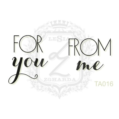 Акриловый штамп Lesia Zgharda TA016 For You From Me, набор из 2 штампов