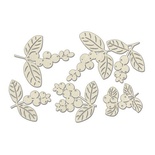 Набір чіпбордів Winter botanical diary 756, 10x15см, колір молочний, ТМ Фабрика Декору