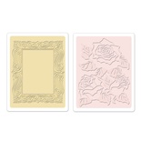 Папки для тиснения и эмбоссинга от Sizzix - Roses & Frame Set, 2 шт