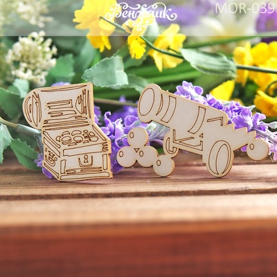 Чипборд від Вензелик - Набір піратський 01, розмір: 107x40 мм