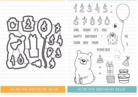 Набор ножей и штампов от Studio Katia - Kobi the Birthday Bear
