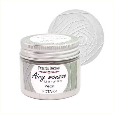 Мус металік, колір Перлинний, 50 мл, ТМ Фабрика Декору