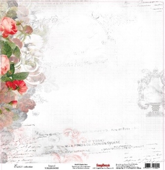Лист бумаги для скрапбукинга от ScrapBerry's - Легенда, Элегия, 30,5 х 30,5 см