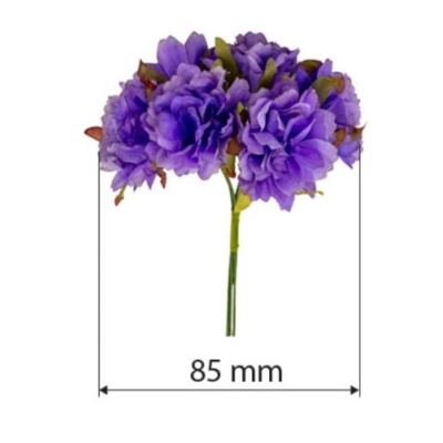 Набiр квiтiв черешнi, фiолетові, 6 шт., ТМ Фабрика Декору