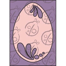 Чипборд. Великоднє яйце з завитками №2. 6см