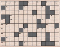 Резиновый штамп Hero Arts - Crossword Background, на деревянном блоке