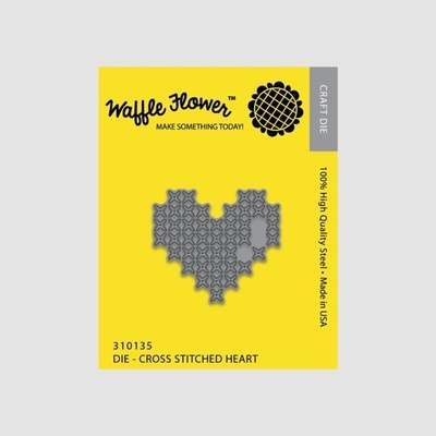 Ножі від Waffle Flower - CROSS Stitched HEART DIE