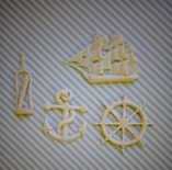 Гибкие пластиковые фигурки - Корабль, 5х4,5см