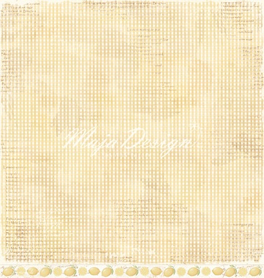 Двусторонний лист бумаги для скрапбукинга от Maja Design - Coffee in the Arbour - Lemon meringue pie, 30x30 см