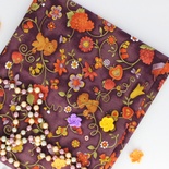 Бавовна фоновий, Рашельні елементи, фіолетові великі, 45x55см