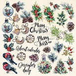 Лист с картинками для вырезания The spirit of Christmas, ТМ Фабрика Декору