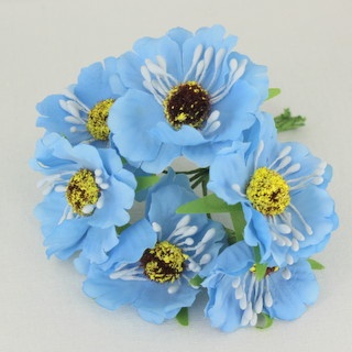 Квітка маку, блакитний, 1 шт.