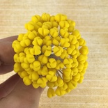 Пестики для лилии, фактурные на проволоке, цвет желтый, 5 шт.