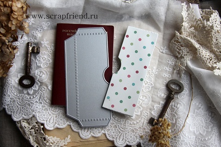 Ніж для вирубки від Scrapfriend - Кишенька для паспорта або фотографій "Напівкруг", 5x13см