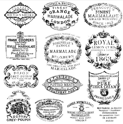 Штампи від IOD - Crockery 12x12 Decor StampTM, 30x30 см