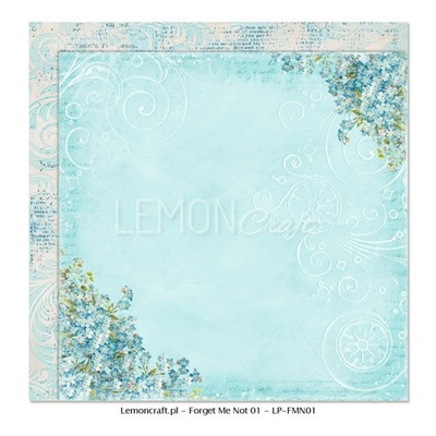 Аркуш двостороннього паперу для скрапбукінгу від LemonCraft - Forget Not Not 01