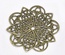 Металева прикраса "Квітка", 46мx46мм, антична бронза, 1 шт.