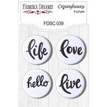 Набір скрап-фішок від ТМ Фабрика Декору з 4 шт. FDSC 039