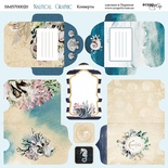 Аркуш двостороннього паперу для скрапбукінгу від Scrapmir - Конверти - Nautical Graphic, 20 x20cм