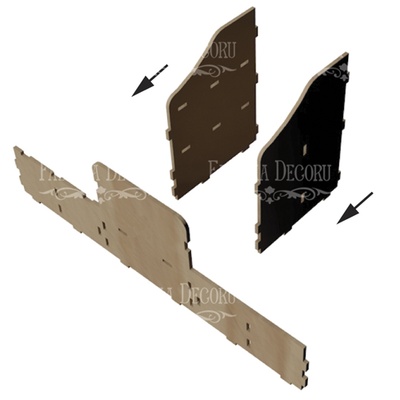 Інструмент ТМ Фабрика Декору - Дерев’яний органайзер - конструктор для пензлів, фарб і олівців