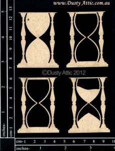 Чипборд від Dusty Attic - Hour Glass, 4 шт.