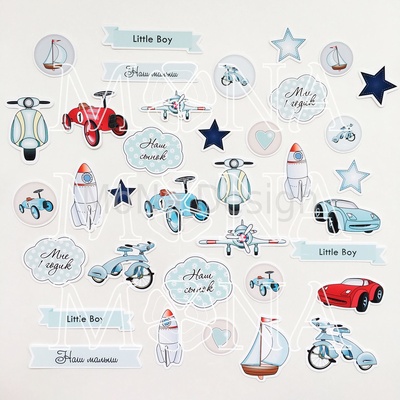 Набор высечек от Mona Design — Little boy, 36 элементов