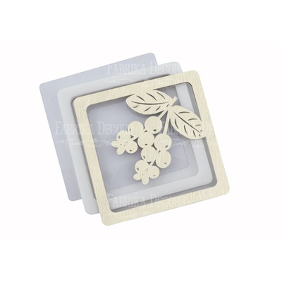 Заготовка для шейкера Ягоди 9x9 см, колір молочний, ТМ Фабрика Декору