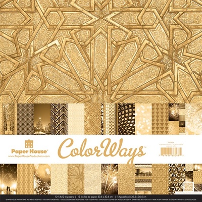 Набор двусторонней скрапбумаги от Paper House - Gatsby Paper Pack, 30,5x30,5 см, 12 шт