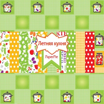 Набор бумаги «Летняя кухня», 30,5х30,5см, 12 листов