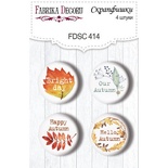 Набір скрап-фішок 4шт. Colors of Autumn EN 414, ТМ Фабрика Декору