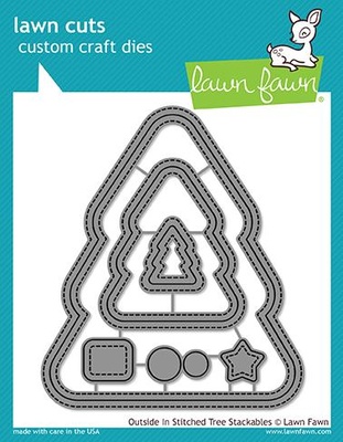 Ножи от lawn Fawn - Outside in stitched christmas tree stackables