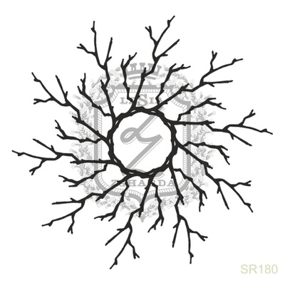 Акриловий штамп Lesia Zgharda SR180 Віночок-сніжинка, розмір 5.9x5.8 см